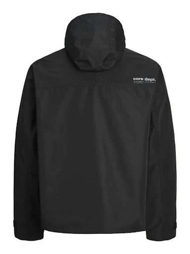 Jack Jones Erkek Siyah Kapüşonlu Spor Outdoor Ceket 12253569S - 4