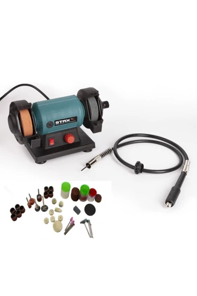 STAXX POWER Germany Çok Fonksiyonlu Spiralli Gravür Zımpara Taş Motoru Oyma Seti + 105 Pcs Uç Hediyeli 400watt - 2