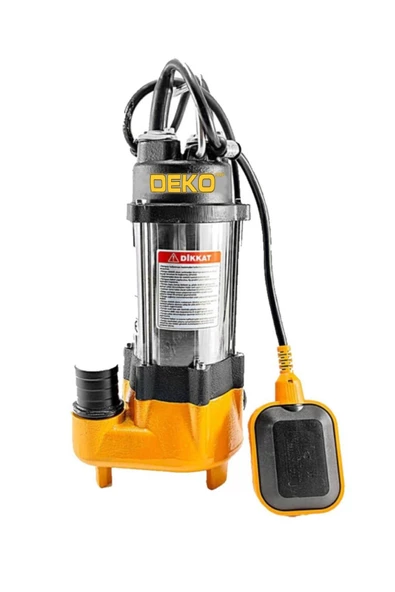 DEKO TURKEY Dalgıç Pompa Kirli Su Dalgıç Pompa Seti Şamandıralı 350w V350f 1.5 Inç 0.50 Hp Ecd-dkt-350f