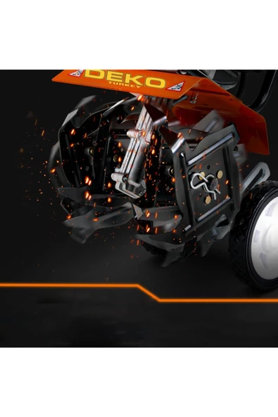 DEKO TURKEY Yerli Üretim Bahçe Çim Toprak Belleme Benzinli Mini Çapalama Makinası 7.9 Hp 75cc 4 Çelik Bıçak - 2