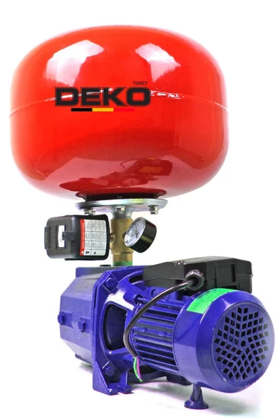 DEKO TURKEY DKTJET1 Bakır Sargılı Otomatik Sistem Tanklı Paket Hidrofor 24LT 4 Daire Paket Hidrofor Pompa 1 HP - 2