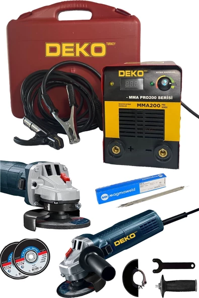 DEKO TURKEY Dkt201ht Çift Kartlı Ultrasuper Invertör Kaynak Makinesi 201 Amper + Taşlama Hediyeli 2 Yıl Garanti - 2