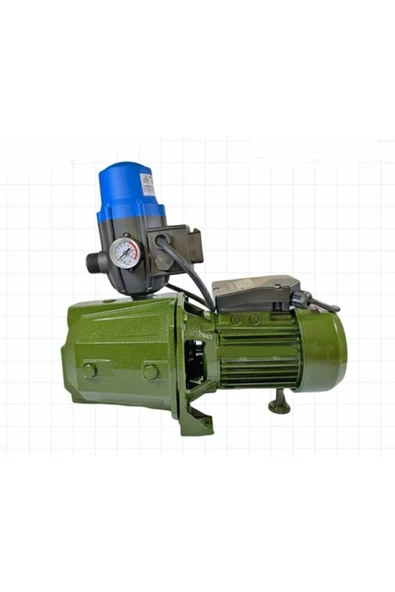 DEKO TURKEY Alman Type Jet Pompalı Otomatik Paket Hidrofor Su Motoru 1 Hp 1" Dsk+eldiven + Kontrol Kalemi