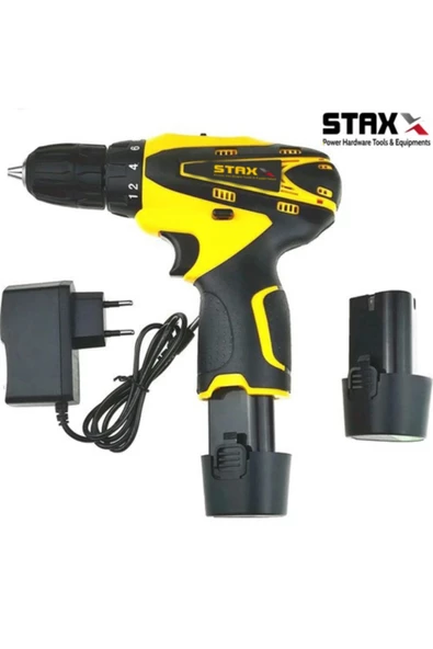 STAXX POWER Multi Speed Bl1244m 24v Çift Akülü Şarjlı Vidalama Matkap Seti + 5 Ad Titanyum Uç - 2