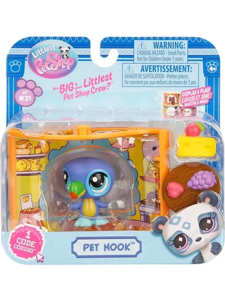 Sunman Littlest Pet Shop Minişler Figür Set Pet Nook G7#31 Papağan 00592 - 2