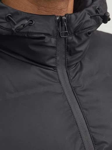 JACK JONES Erkek Siyah Püsküllü Mont 12239020 - 7