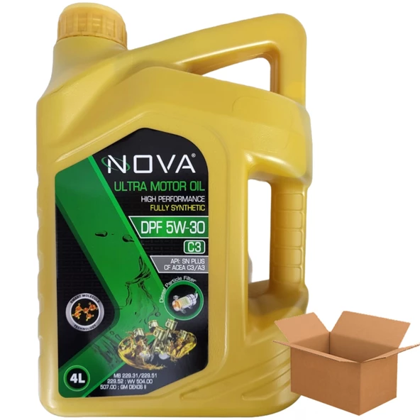 Nova DPF C3 5W-30 Tam Sentetik Motor Yağı 6 x 4 Litre  (1 Koli)