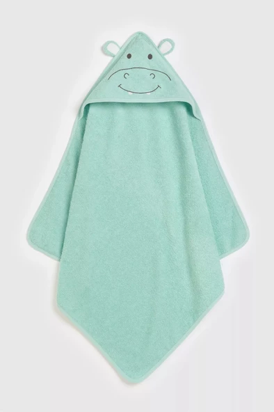 PAMUK BEBEK HAYVAN FİGÜRLÜ ÇOCUK/BEBEK BANYO VE PLAJ HAVLUSU