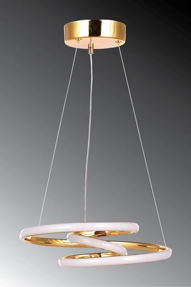 EY-EL TASARIM Kaos Tekli Gold 3 Renk Ledli Sarkıt Avize - 4