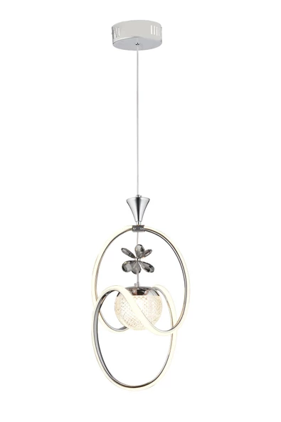 EY-EL TASARIM Badem Krom 3 Renk Toplu Taşlı Modern Sarkıt Led Avize - 4