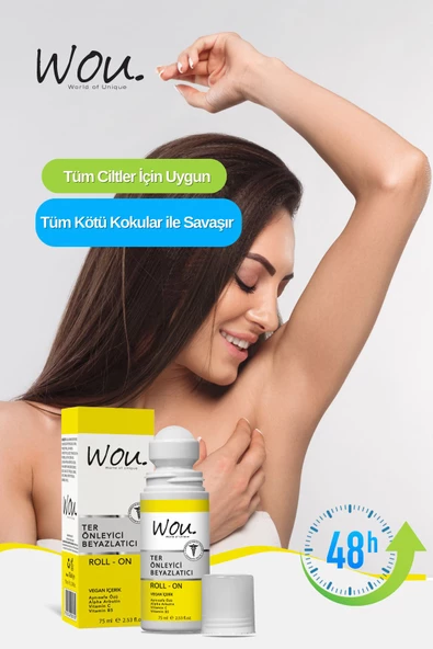 Wou Ter Önleyici Beyazlatıcı Roll-On Deodorant 75 ml - 7