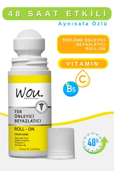 Wou Ter Önleyici Beyazlatıcı Roll-On Deodorant 75 ml - 3