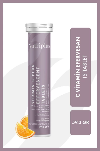 Nutriplus Vitamin C Efervesan Tablet 15 Adet