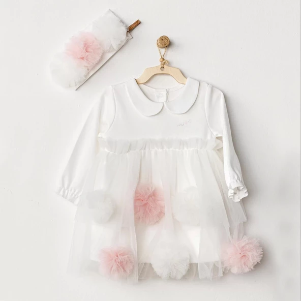 Dress Band Petit Love Elbise Takım Ekru