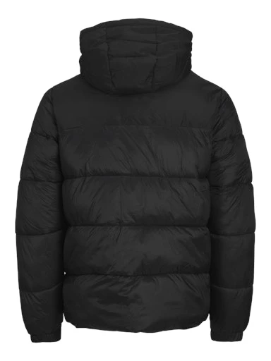 Jack Jones Erkek Siyah Rüzgar Geçirmez Puffer Mont 12235859S - 2