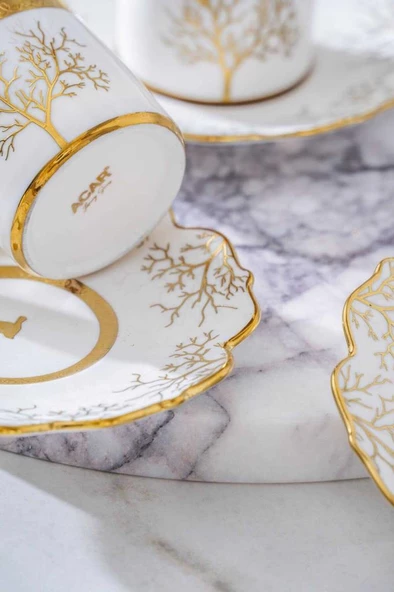 Acar Kıeran Gold 6 Kişilik Kahve Fincanı Takımı HXF-06801 - 2