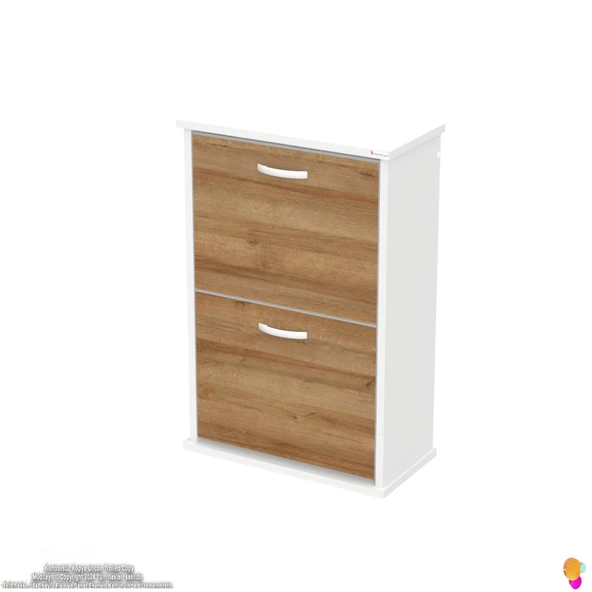 Modilayn UMAY Asma Kapı Önü 52x78x26 cm’lik 2 Düşer Kapak 4 Göz Bölme Ayakkabılık - 6