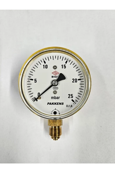 ÇAP 63 ALTTAN 25 MBAR DİYAFRAMLI MANOMETRE - PAKKENS