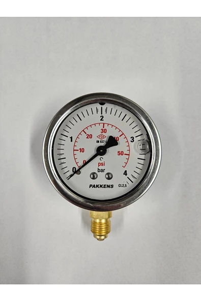 ÇAP 63 ALTTAN 4 BAR GLİSERİNLİ MANOMETRE - PAKKENS ürün görseli