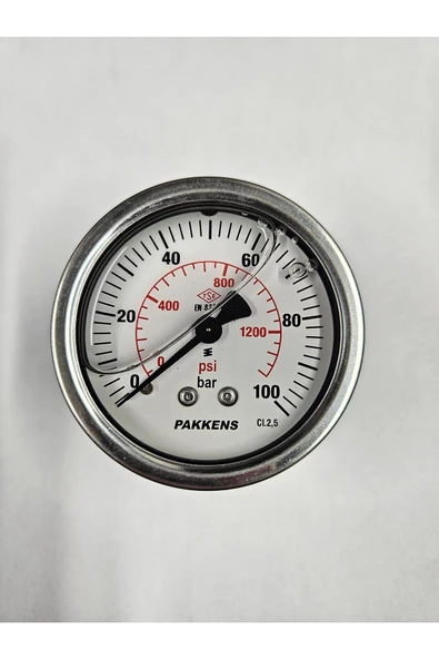 ÇAP 63 PANO TİP 100 BAR GLİSERİNLİ MANOMETRE - PAKKENS ürün görseli