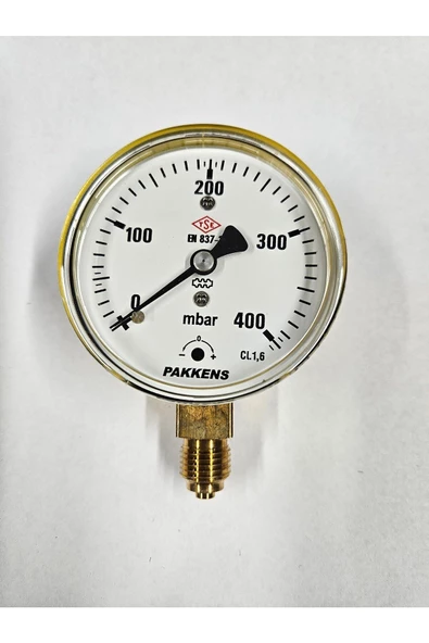 ÇAP 63 ALTTAN 400 MBAR DİYAFRAMLI MANOMETRE - PAKKENS