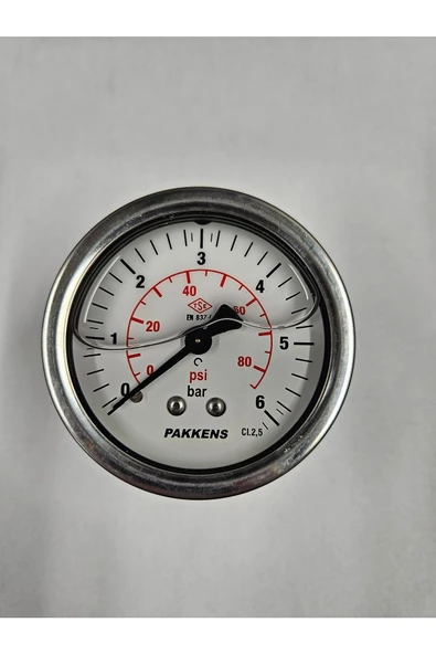 ÇAP 63 ARKADAN 6 BAR GLİSERİNLİ MANOMETRE - PAKKENS