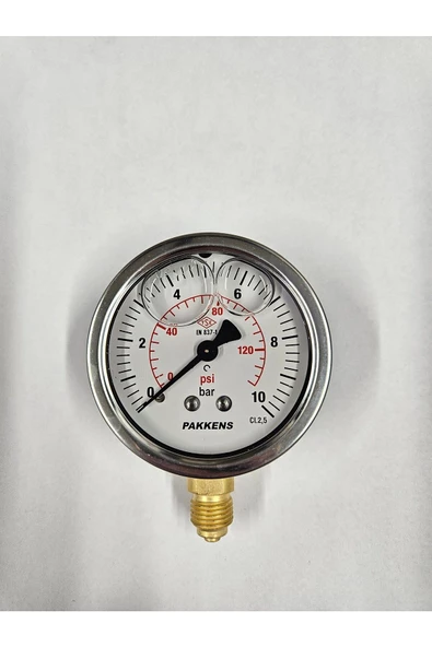ÇAP 63 ALTTAN 10 BAR GLİSERİNLİ MANOMETRE - PAKKENS