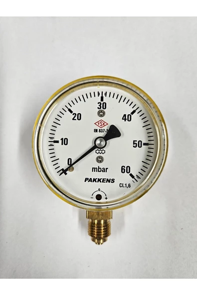 ÇAP 63 ALTTAN 60 MBAR DİYAFRAMLI MANOMETRE - PAKKENS