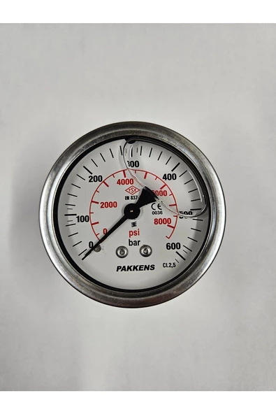 ÇAP 63 PANO TİP 600 BAR GLİSERİNLİ MANOMETRE - PAKKENS ürün görseli