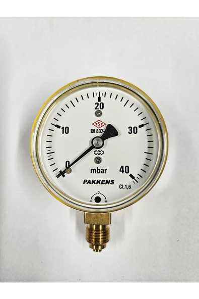 ÇAP 63 ALTTAN 40 MBAR DİYAFRAMLI MANOMETRE - PAKKENS