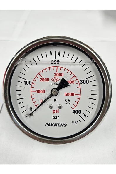 ÇAP 100 ARKADAN 400 BAR GLİSERİNLİ MANOMETRE - PAKKENS ürün görseli
