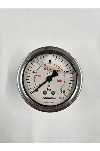 ÇAP 63 PANO TİP 16 BAR GLİSERİNLİ MANOMETRE - PAKKENS ürün görseli