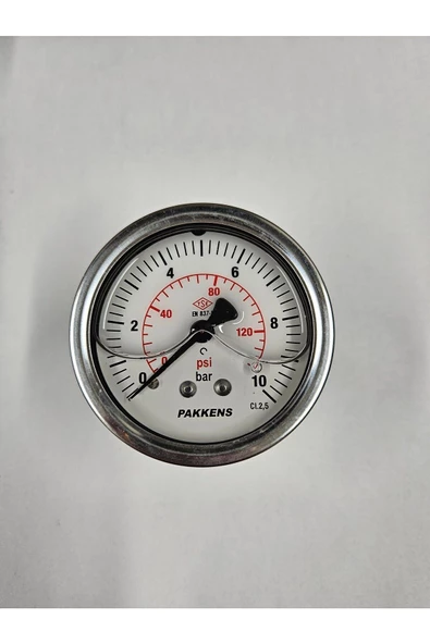 ÇAP 63 PANO TİP 10 BAR GLİSERİNLİ MANOMETRE - PAKKENS