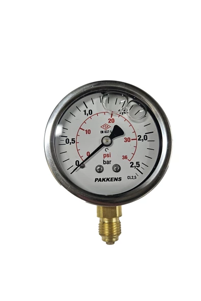 ÇAP 63 ALTTAN 2,5 BAR GLİSERİNLİ MANOMETRE