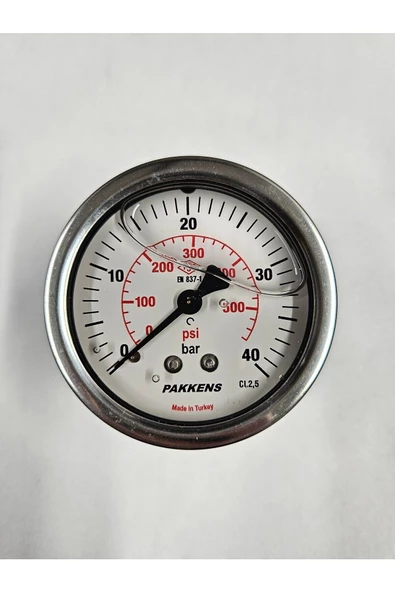 ÇAP 63 PANO TİP 40 BAR GLİSERİNLİ MANOMETRE - PAKKENS