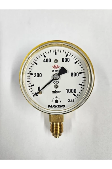 ÇAP 63 ALTTAN 1000 MBAR DİYAFRAMLI MANOMETRE - PAKKENS ürün görseli