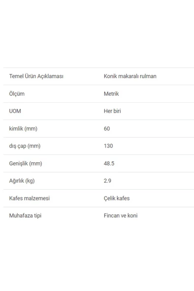 32312-90KA4 - 60X48,50X130 - TIMKEN - Resim 2
