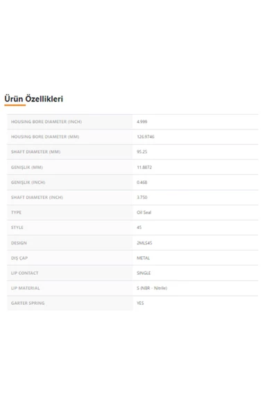 455031 SEAL - 126,97X11,88X95,25 - TIMKEN - Resim 2