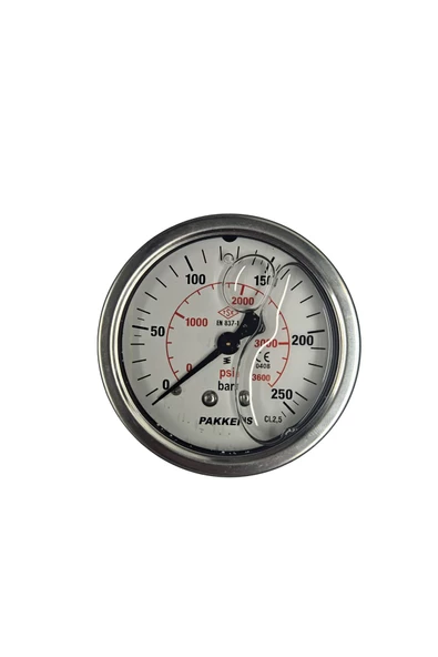 ÇAP 63 ARKADAN 250 BAR GLİSERİNLİ MANOMETRE - PAKKENS
