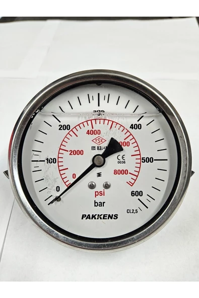 ÇAP 100 PANO TİP 600 BAR GLİSERİNLİ MANOMETRE - PAKKENS