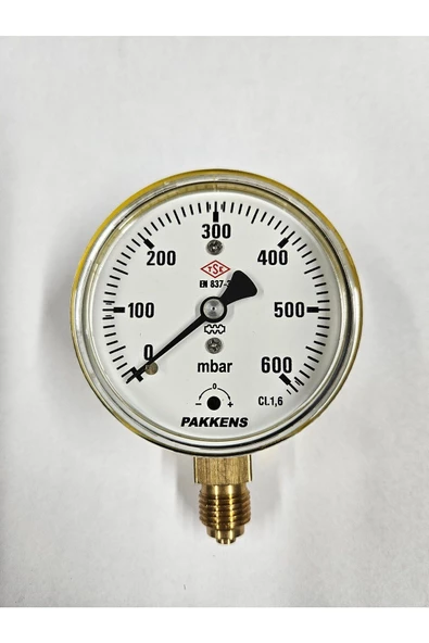 ÇAP 63 ALTTAN 600 MBAR DİYAFRAMLI MANOMETRE - PAKKENS