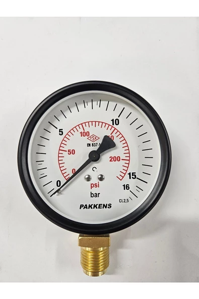 ÇAP 100 ALTTAN 16 BAR KURU MANOMETRE - PAKKENS