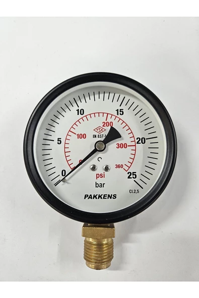 ÇAP 100 ALTTAN 25 BAR KURU MANOMETRE - PAKKENS