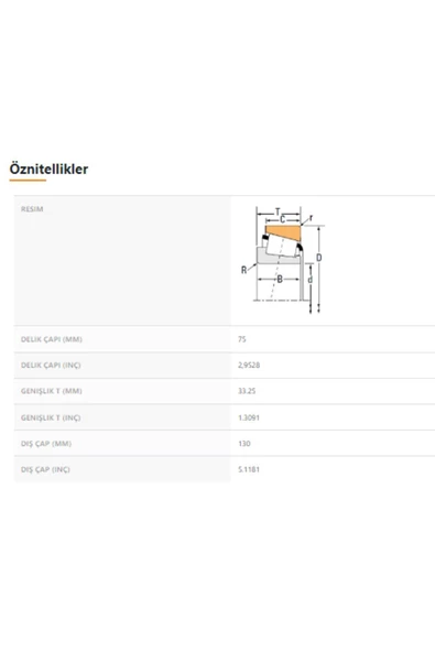32215-90KB3 - 75X33,25X130 - TIMKEN - 2