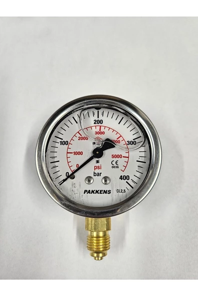 ÇAP 63 ALTTAN 400 BAR GLİSERİNLİ MANOMETRE