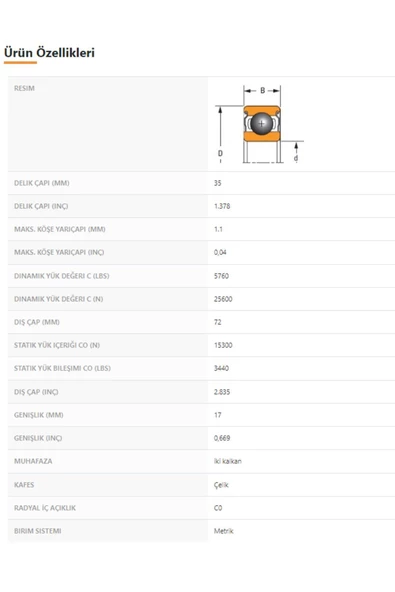 6207-ZZ - 35X17X72 - TIMKEN - 2
