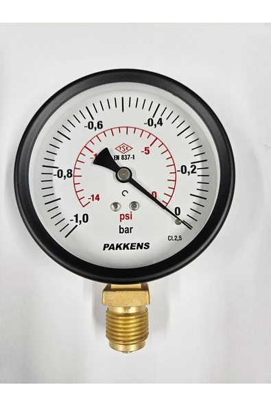 ÇAP 100 ALTTAN -1/0 BAR KURU VAKUMMETRE - PAKKENS