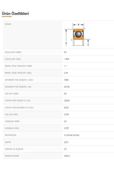 6210-2RS - 50X20X90 - TIMKEN - 2