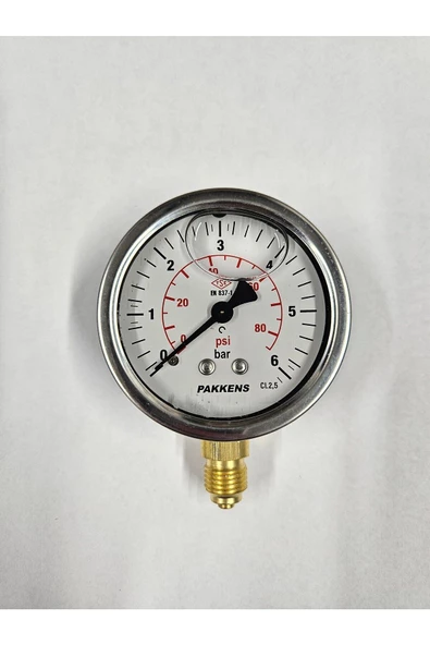ÇAP 63 ALTTAN 6 BAR GLİSERİNLİ MANOMETRE - PAKKENS