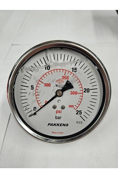 ÇAP 100 ARKADAN 25 BAR GLİSERİNLİ MANOMETRE - PAKKENS